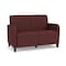 Lesro Siena Lounge Reception 2 Seat Tandem Seating No Center Arm, Walnut, RF Nebbiolo Upholstery SN2101 - alternate 1